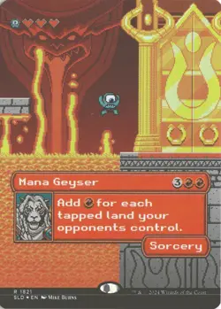 MTG Mana Geyser (1821) *Rainbow Foil* Borderless Secret Lair Pixel Perfect MT/NM - Image 1