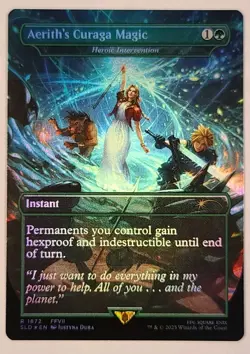 Aerith's Curaga Magic - Heroic Intervention (Rainbow Foil) Secret Lair Drop Foil - Image 1