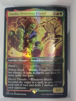 2022 MTG Magic the Gathering SF2 Street Fighter 2 Foil #Blanka Ferocious Friend - Image 1