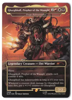 Ghazghkull, Prophet of the Waaagh! - Zurgo Helmsmasher 1028 SLD MTG NM Foil - Image 1