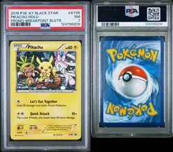 2016 POKEMON XY BLACK STAR PROMO BREAKPOINT BLISTERS #XY95 PIKACHU-HOLO PSA 7 - Image 3