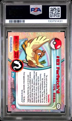 2000 TOPPS POKEMON TV ANIMATION SERIES 2 #83 FARFETCH'D PSA 5 - Image 2