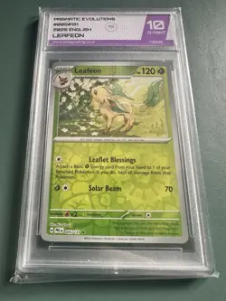 Leafeon 005/131 Rare Reverse Holo Prismatic Evolutions Pokemon TCG 10 Gem Mint - Image 1