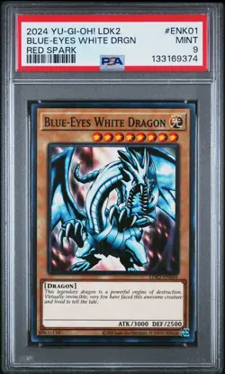 2024 YU-GI-OH! LEGEND DECKS II RED SPARK #ENK01 BLUE-EYES WHITE DRAGON PSA 9 - Image 1
