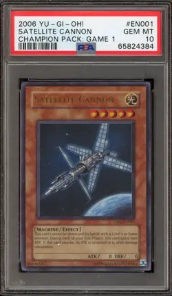 Yu-Gi-Oh! Satellite Cannon Champion Pk. 1 CP01-EN001 PSA 10 Gem Mint - Image 1