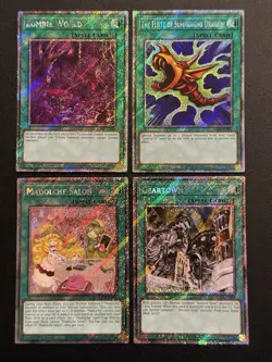 2025 YUGIOH RA04 PLATINUM SECRET RARE ZOMBIE WORLD NM BONUS SET - Image 1