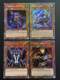 2025 YUGIOH RA04 PLATINUM SECRET RARE ABYSS SHARK NM BONUS SET - Image 1