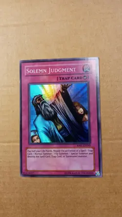 Solemn Judgment RP01-EN045 Super Rare Yugioh VLP/LP See Pics - Image 1