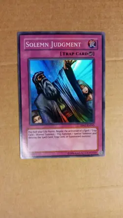 Solemn Judgment RP01-EN045 Super Rare Yugioh VLP/LP See Pics - Image 2