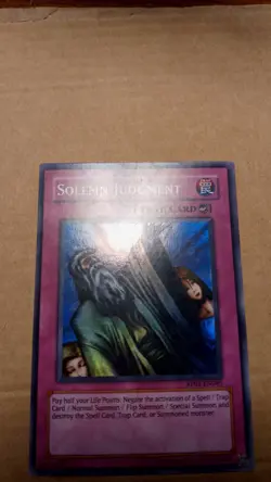 Solemn Judgment RP01-EN045 Super Rare Yugioh VLP/LP See Pics - Image 5