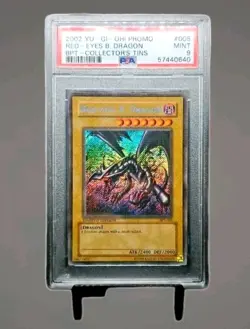 2002 Yu-Gi-Oh Promo Red Eyes B. Dragon BPT - Collectors Tin #005 PSA 9 - Image 1