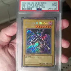 2002 Yu-Gi-Oh Promo Red Eyes B. Dragon BPT - Collectors Tin #005 PSA 9 - Image 2