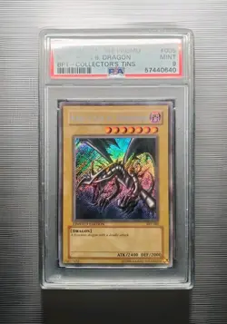 2002 Yu-Gi-Oh Promo Red Eyes B. Dragon BPT - Collectors Tin #005 PSA 9 - Image 3