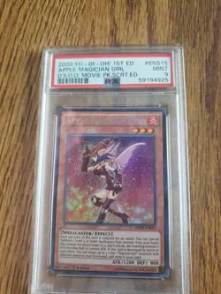 2020 Yu-Gi-Oh! 1st Ed. Apple Magician Girl MVP1-ENS15 DSOD Movie Pack PSA Mint 9 - Image 1