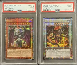 2024 PSA 9 YUGIOH MP24 QC SECRET RARE YUBEL & RED DRAGON ARCHFIEND SET - Image 1