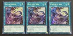 2024 YUGIOH RA04 SECRET RARE ONOMATOPAIRA X3 NM SET - Image 1