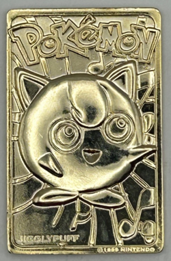 1999 Pokemon Jigglypuff 24K Gold-Plated Metal Card Burger King Promo Vintage - Image 1