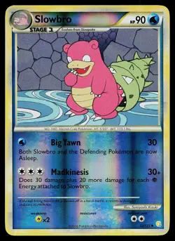 Pokemon Card - Slowbro HeartGold SoulSilver 52/123 Uncommon Reverse Holo - Image 1