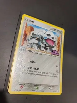 Pokemon TCG Lairon 45/110 Holon Phantoms Stamped Reverse Holo Card NM Condition - Image 3
