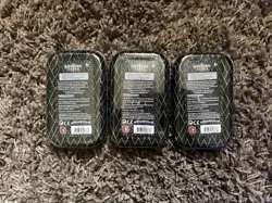 3 Pokemon Shining Fates Reshiram Metal Tins with Cards Coins Mini Packs - Image 2