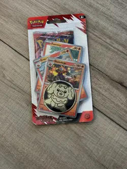 Pokemon TCG: Destined Rivals Blister Pack and Promo Coin Cards Collectors - Image 1