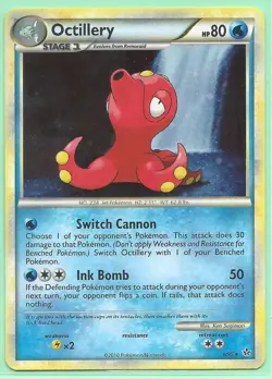 2010 OCTILLERY 6/95 HeartGold SoulSilver UNLEASHED POKEMON CARD RARE HOLO-NM/M - Image 1