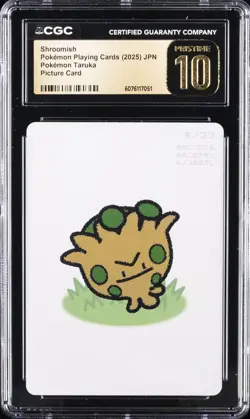 2025 POKEMON PLAYING CARDS SHROOMISH CGC 10 PRISTINE - Image 1