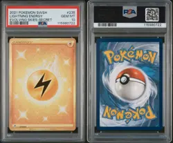 Pokemon SWSH Evolving Skies Lightning Energy Gold Secret 235/203 PSA 10 - Image 3
