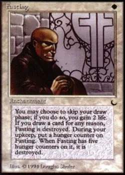 Light Play, English MTG Regular Fasting The Dark Magic the Gathering - Image 1