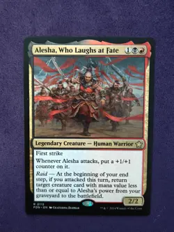 MTG Alesha, Who Laughs at Fate Foundations Regular NM - Image 1