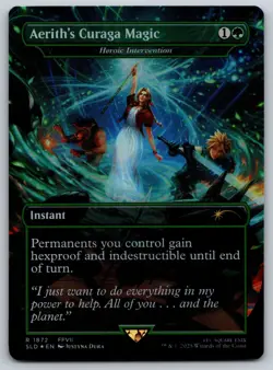 Aerith's Curaga Magic - Heroic Intervention (Rainbow Foil) R Secret Lair 1872 - Image 1