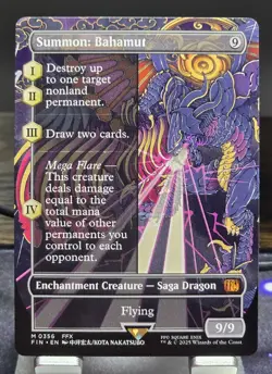 MTG - Summon: Bahamut 356 Mythic (Borderless) - Final Fantasy: FIN / FFX - Image 1