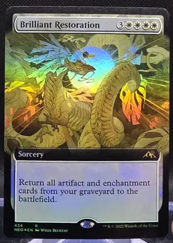 Brilliant Restoration #434 Kamigawa: Neon Dynasty Extended Art Foil Rare - Image 1