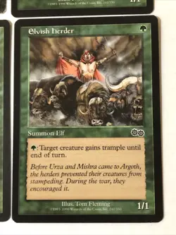 Elvish Herder X4 Urza’s Saga Various Condition See Front/back Pics - Image 2