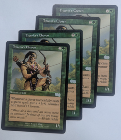 Magic Mtg Urza's Saga Titania's Chosen x4 lightly played - Image 1
