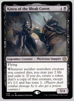 Kinzu of the Bleak Coven 406 Non Foil Rare Phyrexia All Will Be One MTG NM - Image 1