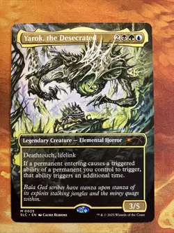 MTG Borderless Yarok, the Desecrated Secret Lair: An Encyclopedia of MagicT - Image 1