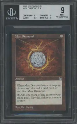 MOX DIAMOND Stronghold Rare Reserved List BGS 9 Q+ Vintage MTG [Nostalgium] - Image 1