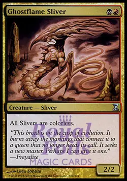 Ghostflame Sliver 1x FOIL TSP MTG Time Spiral Uncommon MINT black red - Image 1