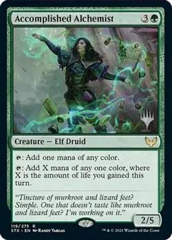 1x Accomplished Alchemist - Promo Pack Light Play, English Planeswalker Stamped - Image 1