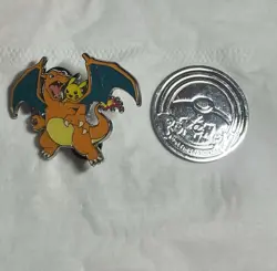 Pokemon Charizard & Pikachu Celebrations Ultra Premium Collection UPC Pin & Coin - Image 1