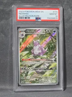 Pokemon TCG Nidoking Scarlet & Violet 151 #174/165 PSA 10 - Image 1