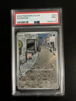 2023 POKEMON SVI EN-SCARLET & VIOLET ILLUSTRATION RARE #204 SLOWPOKE PSA 9 - Image 1