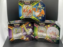 Pokemon Shining Fates V Tins Set Of 3 Tins Boltund, Eldegoss, & Cramorant SEALED - Image 1