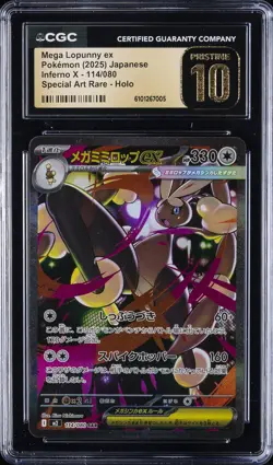 2025 POKEMON JPN INFERNO X SPECIAL ART RARE HOLO MEGA LOPUNNY EX CGC 10 PRISTINE - Image 1