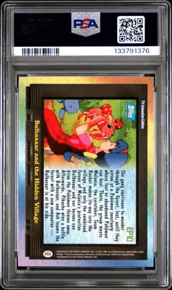 2000 TOPPS POKEMON TV ANIMATION SERIES BULBASAUR AND THE HIDDEN VILLAGE PSA 8 - Image 2