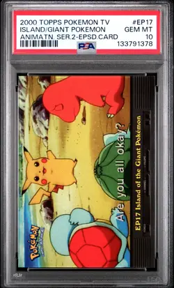 2000 TOPPS POKEMON TV ANIMATION SERIES ISLAND OF THE GIANT POKEMON PSA 10 - Image 1