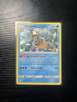 Pokemon TCG Blastoise 25/181 Cracked Ice Holo Rare Team Up NM - Image 3
