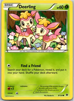 Deerling - XY - Fates Collide 8/124 - Common - NM Pokemon TCG - Image 1