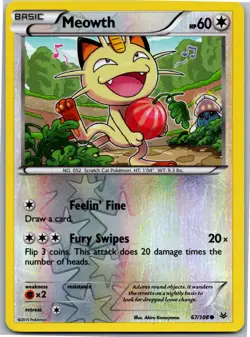 Meowth - XY - Roaring Skies 67/108 - Common - NM Pokemon TCG - Image 1